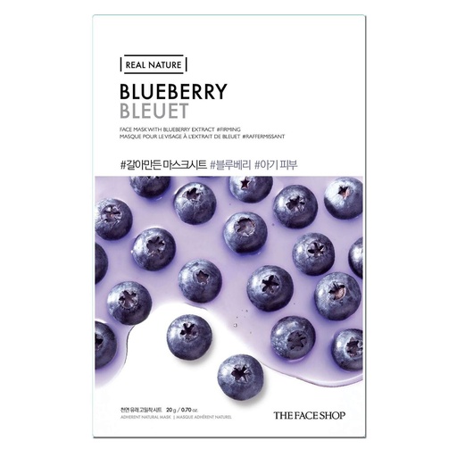 The FACE SHOP Real Nature Sheet Mask Blueberry