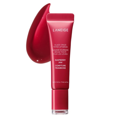 LANEIGE Glaze Craze Tinted Polypeptide Lip Serum Raspberry Jam - Sheer Red
